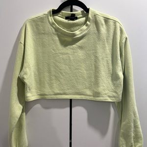 Lime green cropped sweater